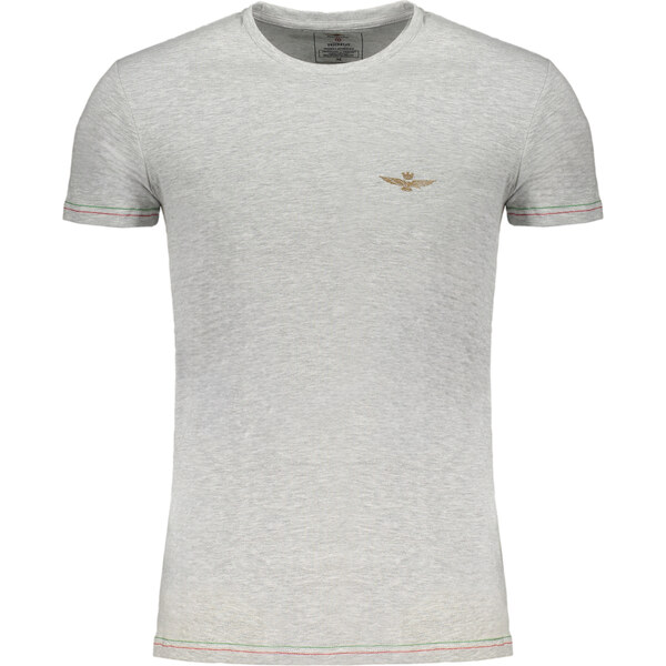 Aeronautica Militare Pánske sivé tričko s krátkym rukávom 64709771