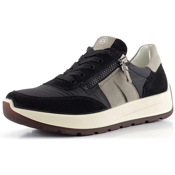 Ara širšie tenisky so zipsom New York Schwarz/Moon 12-25102-01 62752186