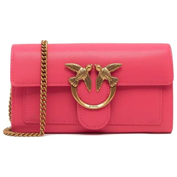 Pinko Kožená crossbody kabelka LOVE ONE WALLET C VITELLO SETA 37282886