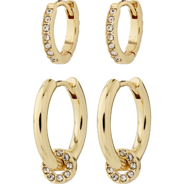 Pilgrim Náušnice Scottie zlatá / priehľadná 54971074