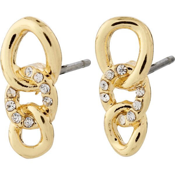 Pilgrim Náušnice Wrenley zlatá / priehľadná 54971090