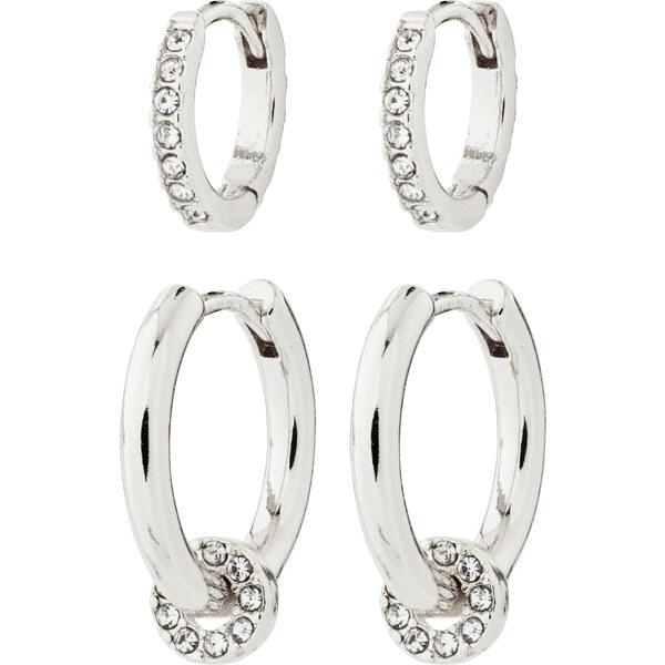 Pilgrim Náušnice Scottie strieborná / priehľadná 54971091