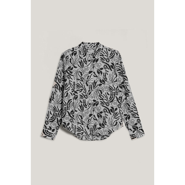 KOŠEĽA GANT REG PALM PRINT COT VOILE SHIRT EGGSHELL 54439630