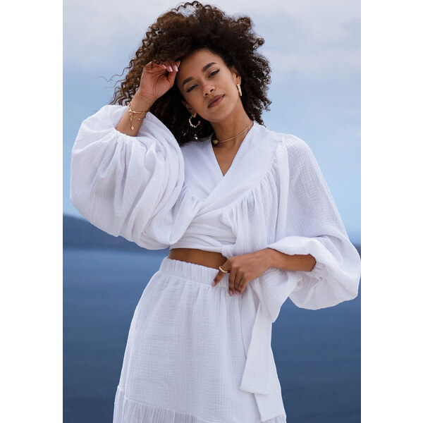 Mosquito Zavinovacia košeľa Boho mušelínová Capri biela, Farba biela 54969696