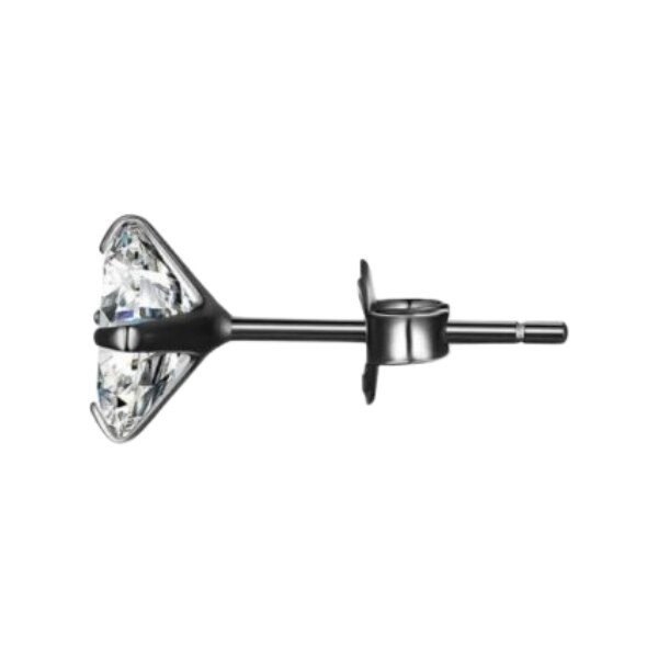 Olivie Strieborné náušnice 7 mm ZORA BLACK 1 ks 8750 54978021