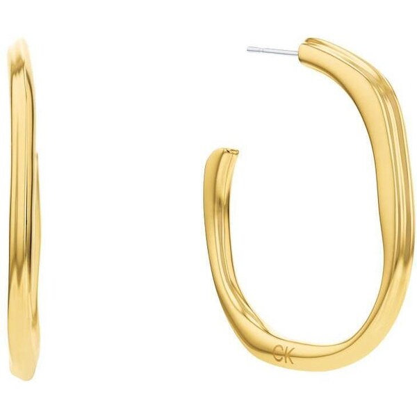 Calvin Klein Elegantné pozlátené kruhové náušnice Elemental 35000644 66584612