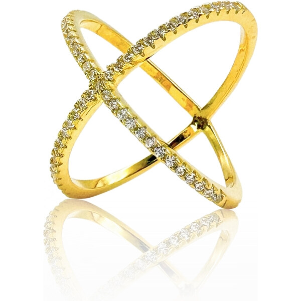 MAJYA Strieborný prsteň MANUELA pozlátený 11008/6 64581992