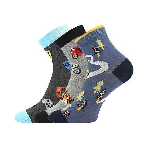 KAY veselé detské slabé ponožky Boma - GAME mix A 25-29 1 kus 3 páry 55244292