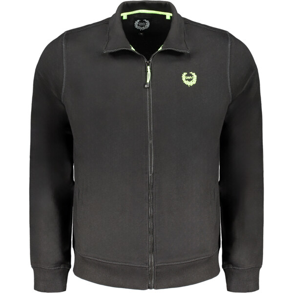 GIAN MARCO VENTURI Pánska čierna mikina na zips 64707804