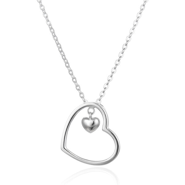 Agato Nežný strieborný náhrdelník Srdiečko AGS1572/47 66593401