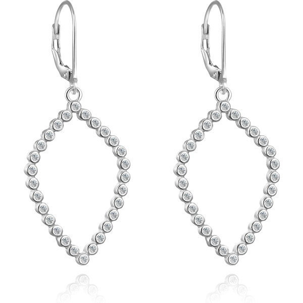 Agato Trblietavé strieborné náušnice so zirkónmi AGUC3505 66582920