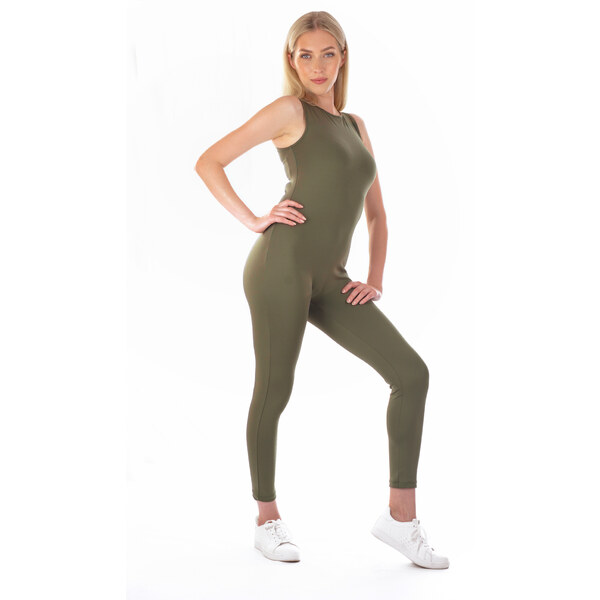 Dendy Legínový overal zips dlhý Olive Veľkosť: M 63228795
