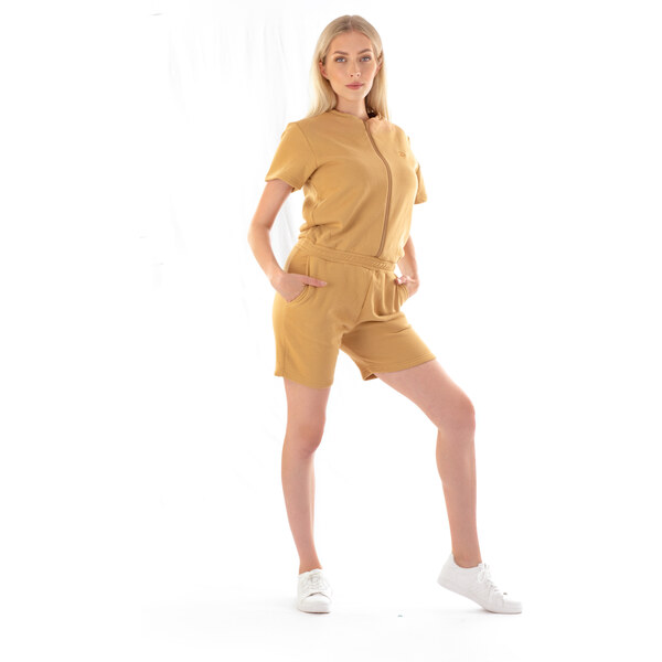 Dendy Dámsky overal teplákový krátký Sand Veľkosť: XL 63228831