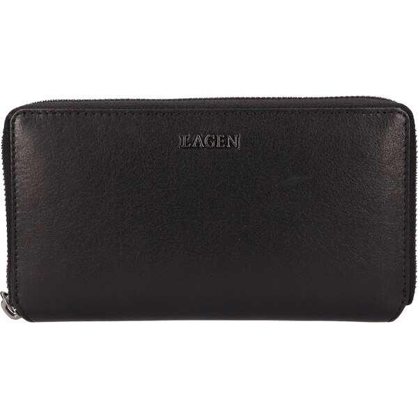 Lagen Dámska kožená peňaženka LG-7654 BLK 66579241