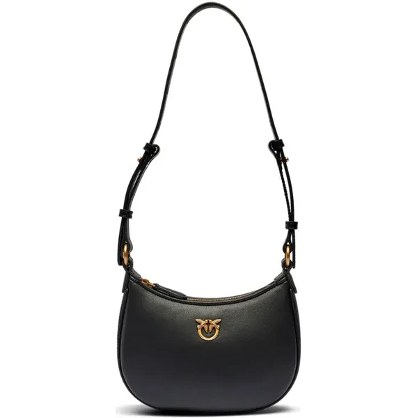 Pinko Kožená kabelka na rameno HALF MOON BABY 55295235