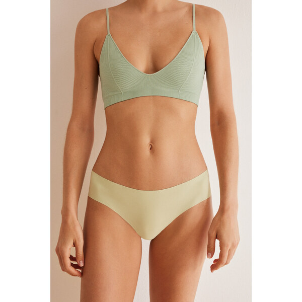 womensecret Zelené čipkované nohavičky Clean Cut 50876349