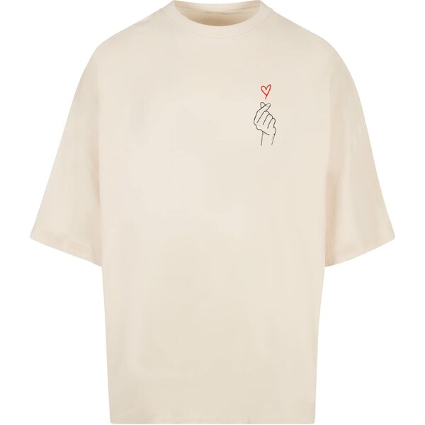 Merchcode Tričko K Heart červená / čierna / biela ako vlna 55341662