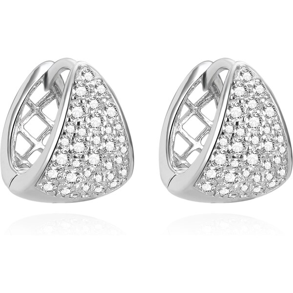 Agato Trblietavé strieborné náušnice so zirkónmi AGUC3534 66579381