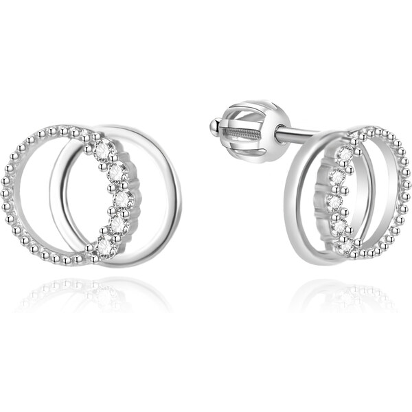 Agato Štýlové strieborné náušnice so zirkónmi AGUP3539S 66589261