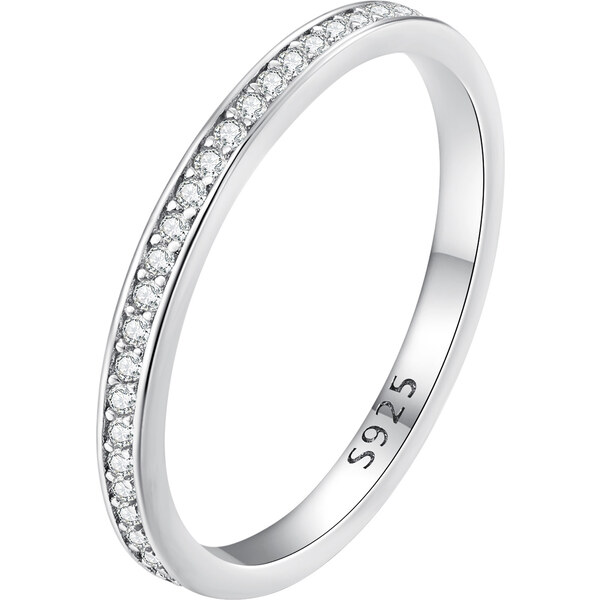 Royal Fashion strieborný prsteň s moissanitom 56586095