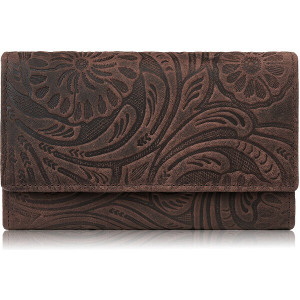 Paolo Peruzzi Dámska kožená peňaženka Vintage, kvetinová T-108-HBR | 55553916