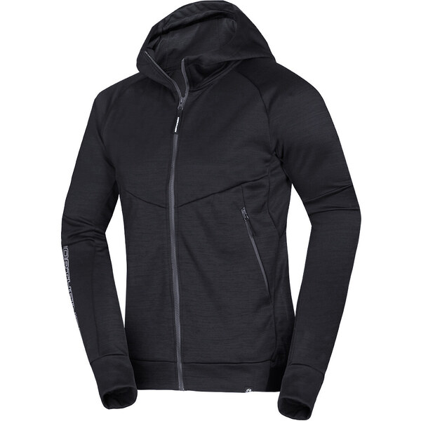 Northfinder Pánska turistická mikina s kapucňou KEN čierna 50224500