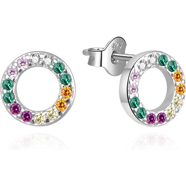 Agato Krásne strieborné náušnice Krúžok AGUP3464 66582498