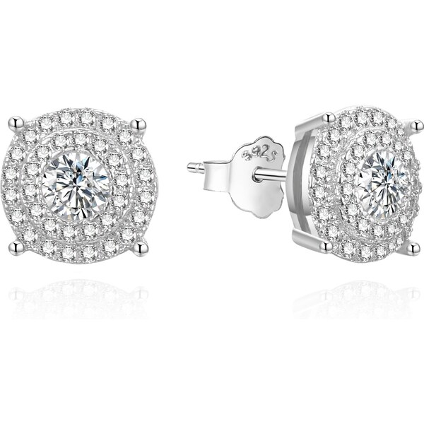 Agato Trblietavé strieborné náušnice so zirkónmi AGUP3491 66593007