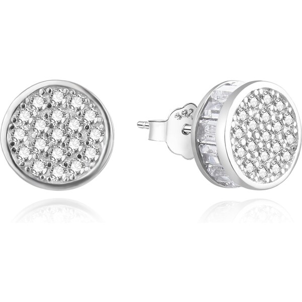 Agato Blyštivé strieborné náušnice so zirkónmi AGUP3492 66583578