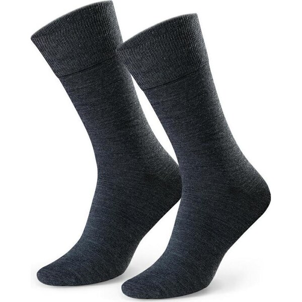 BASIC Tmavosivé pánske merino ponožky Art.130 LP02, DARK GREY 55377116