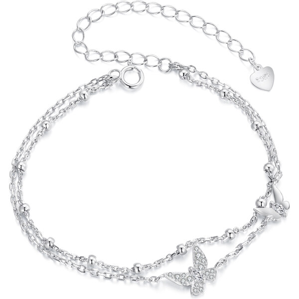 Royal Fashion strieborný náramok Motýľ BSB154 56586018