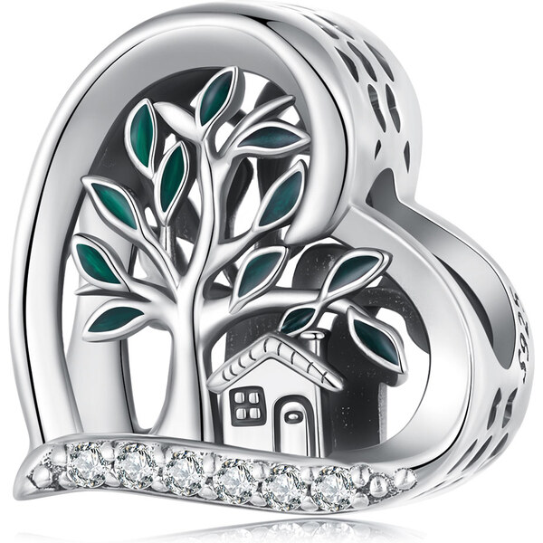 Royal Fashion strieborný prívesok Srdce domova 56574012