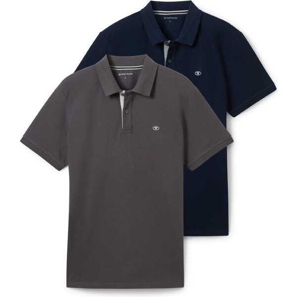 TOM TAILOR Tričko námornícka modrá / tmavosivá 55424059