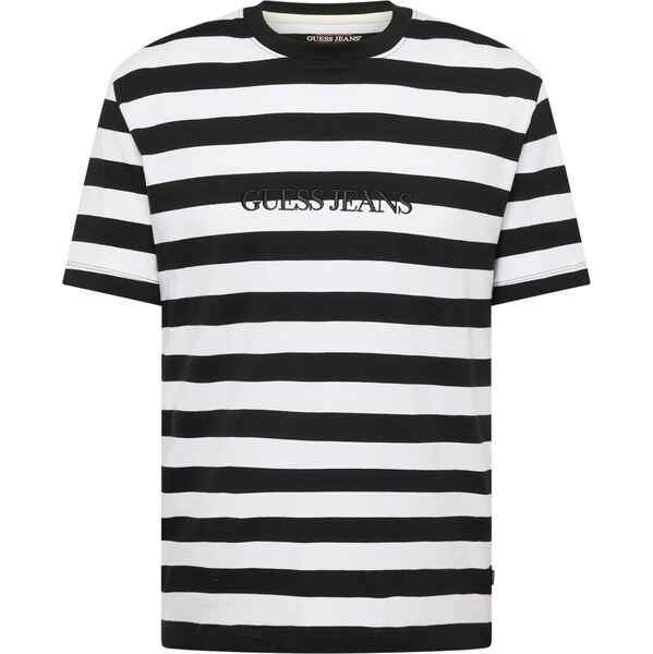 GUESS JEANS Tričko čierna / biela 55424080
