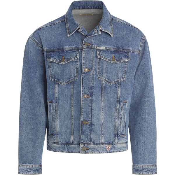 GUESS JEANS Prechodná bunda modrá denim 55424075