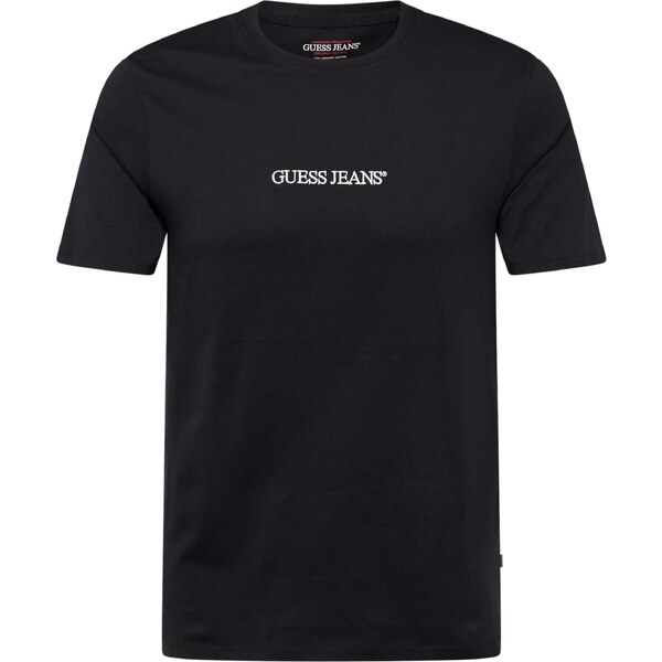 GUESS JEANS Tričko čierna / biela 55424076