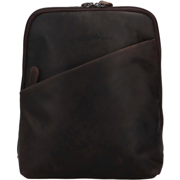 Kožený batoh tmavohnedý - GreenWood Gurion hnedá 55539771