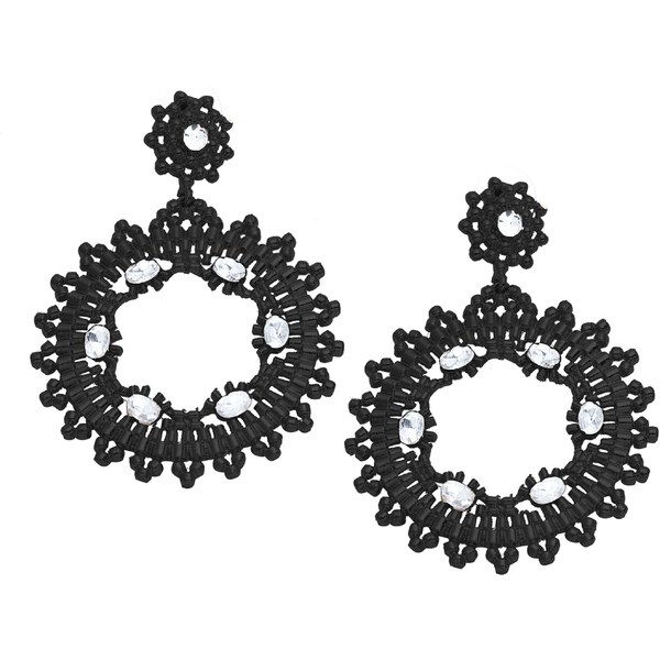 SOHI Náušnice Cristen čierna / priehľadná 56103390