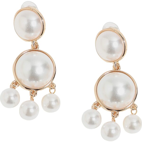 SOHI Náušnice zlatá / perlovo biela 56103547