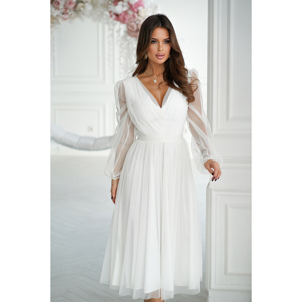 Glara Trblietavé tylové šaty 55538226