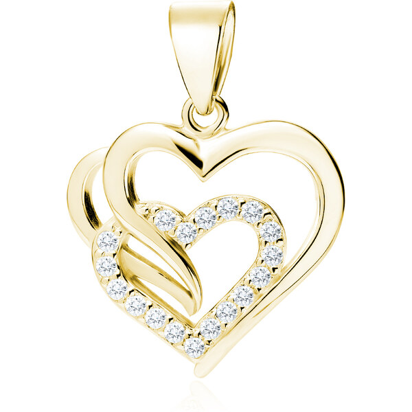 Olivie Strieborný prívesok SPOJENÉ SRDCIA GOLD 7904 46626648