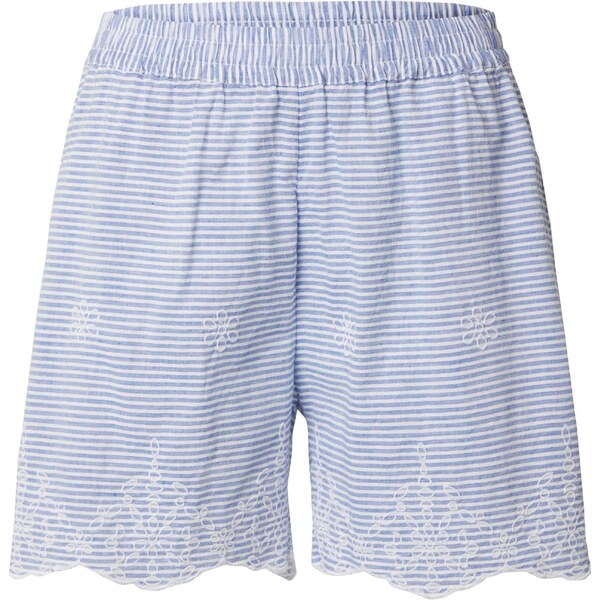 PIECES Nohavice modrá melírovaná / biela 56523523