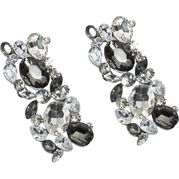 SOHI Náušnice čierna / strieborná 56103556