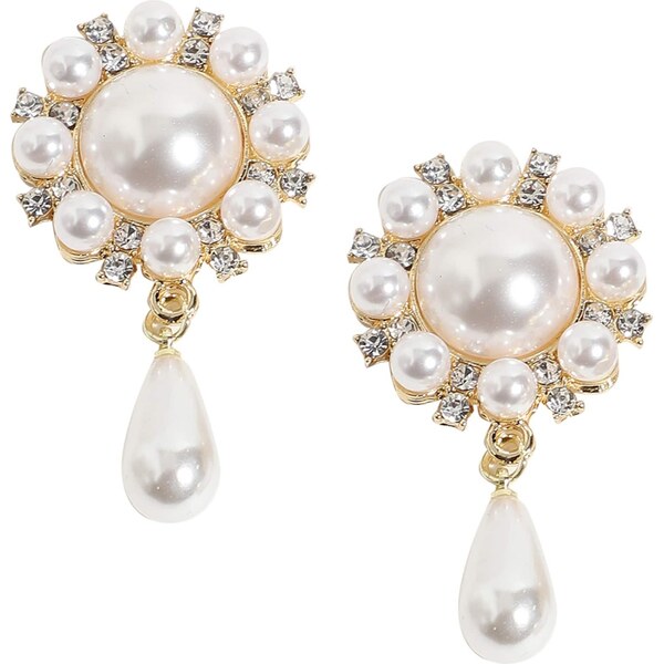 SOHI Náušnice zlatá / strieborná / biela 56103514