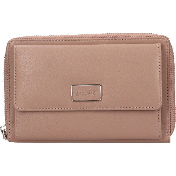Lagen Dámska kožená crossbody kabelka BLC/5425 TAUPE 66593416