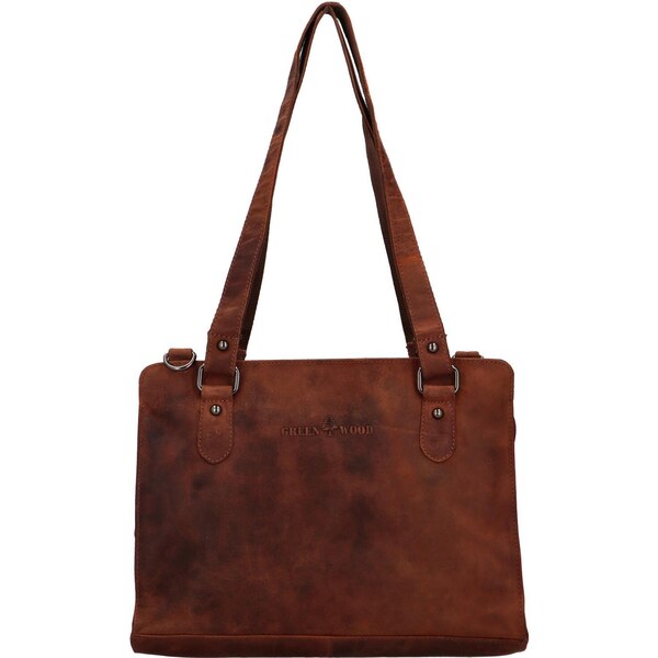 Dámska kožená kabelka cez rameno hnedá - GreenWood Hamid hnedá 55714666