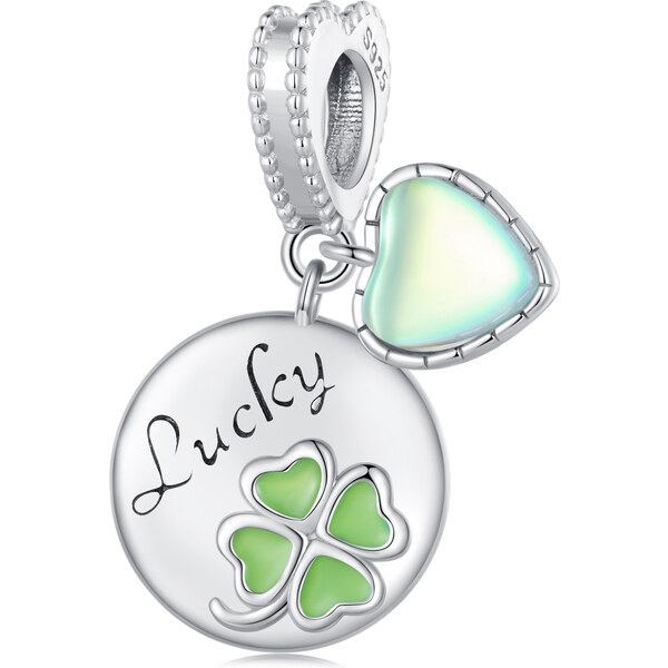 Royal Fashion strieborný visiaci prívesok Štvorlístok 56574017