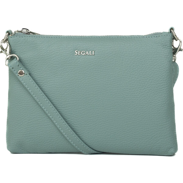 SEGALI Dámska kožená crossbody kabelka A6C sage 66588469