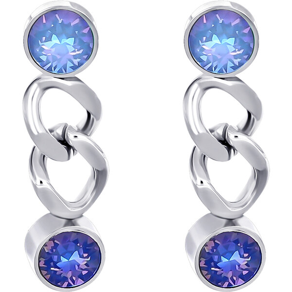 CRYSTalp Slušivé náušnice s modrými kryštálmi 42295.BLU.E 66591200