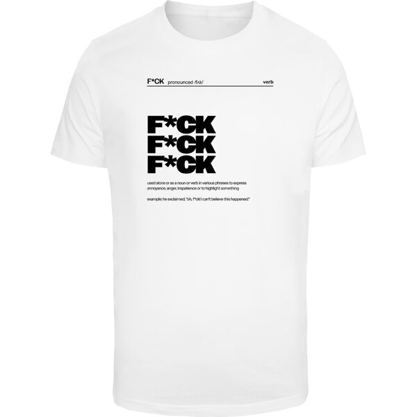 Mister Tee Mens T-shirt F*ck Definition white 56466437